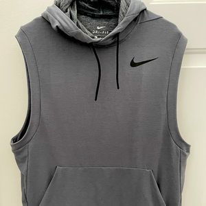 Nike dri fit sleeveless hoodie size Large